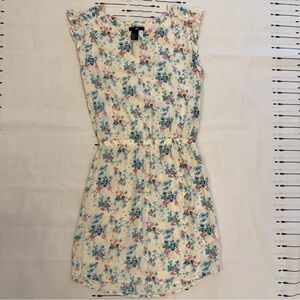 H&M Cream Floral Mini Dress